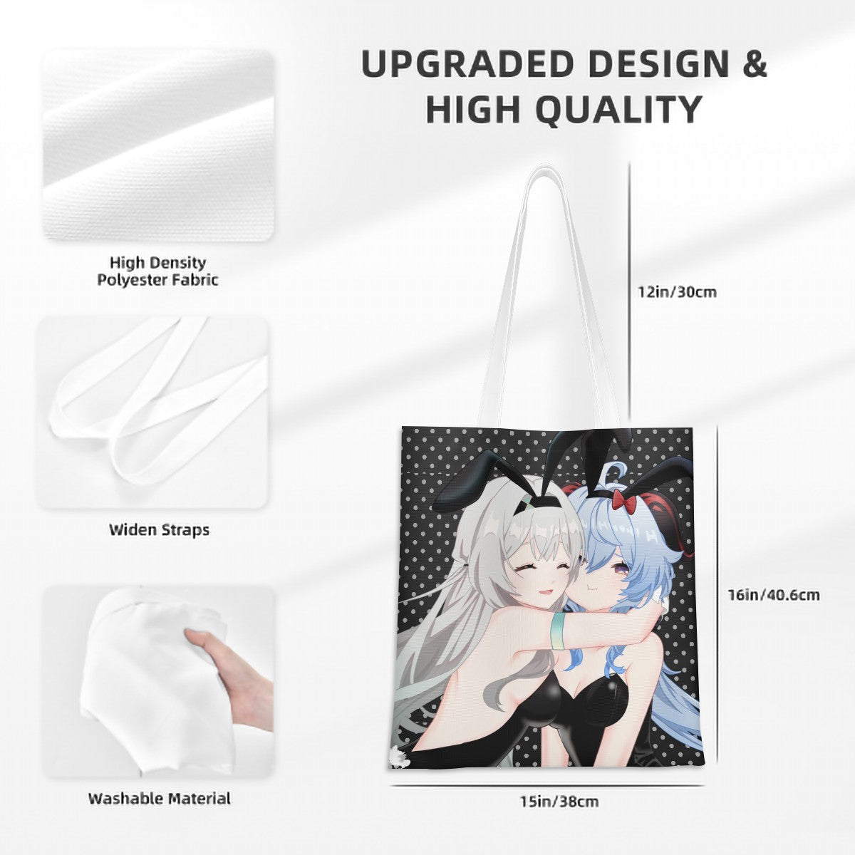 Genshin Impact x Honkai Star Rail Tote Bag - Firefly & Ganyu: "Bunny Girlies" Chiraya Studios