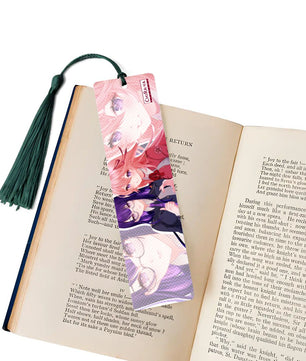 Genshin Impact Wooden Bookmark - Raiden Ei & Yae Miko: 