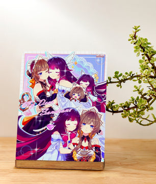 Genshin Impact Metal Print with Stand - Columbina & Sandrone: 