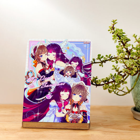 Genshin Impact Metal Print with Stand - Columbina & Sandrone: "Teatime" Chiraya Studios