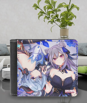 Genshin Impact Leather Wallet - Ganyu & Keqing: 