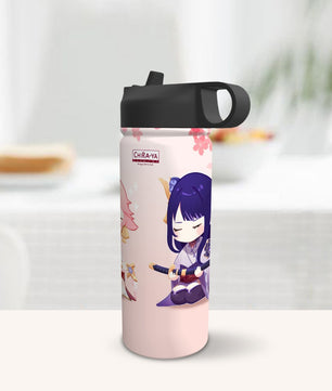 Genshin Impact Vacuum Insulated Tumbler - Raiden Shogun & Yae Miko: The Irodori Statues of Eimiko