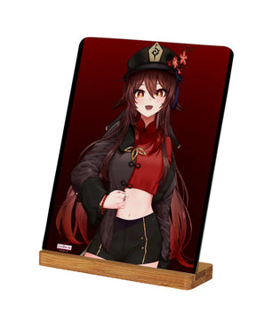 Genshin Impact Metal Print with Stand - Hu Tao: 