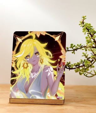 Genshin Impact Metal Print with Stand - Mavuika: 
