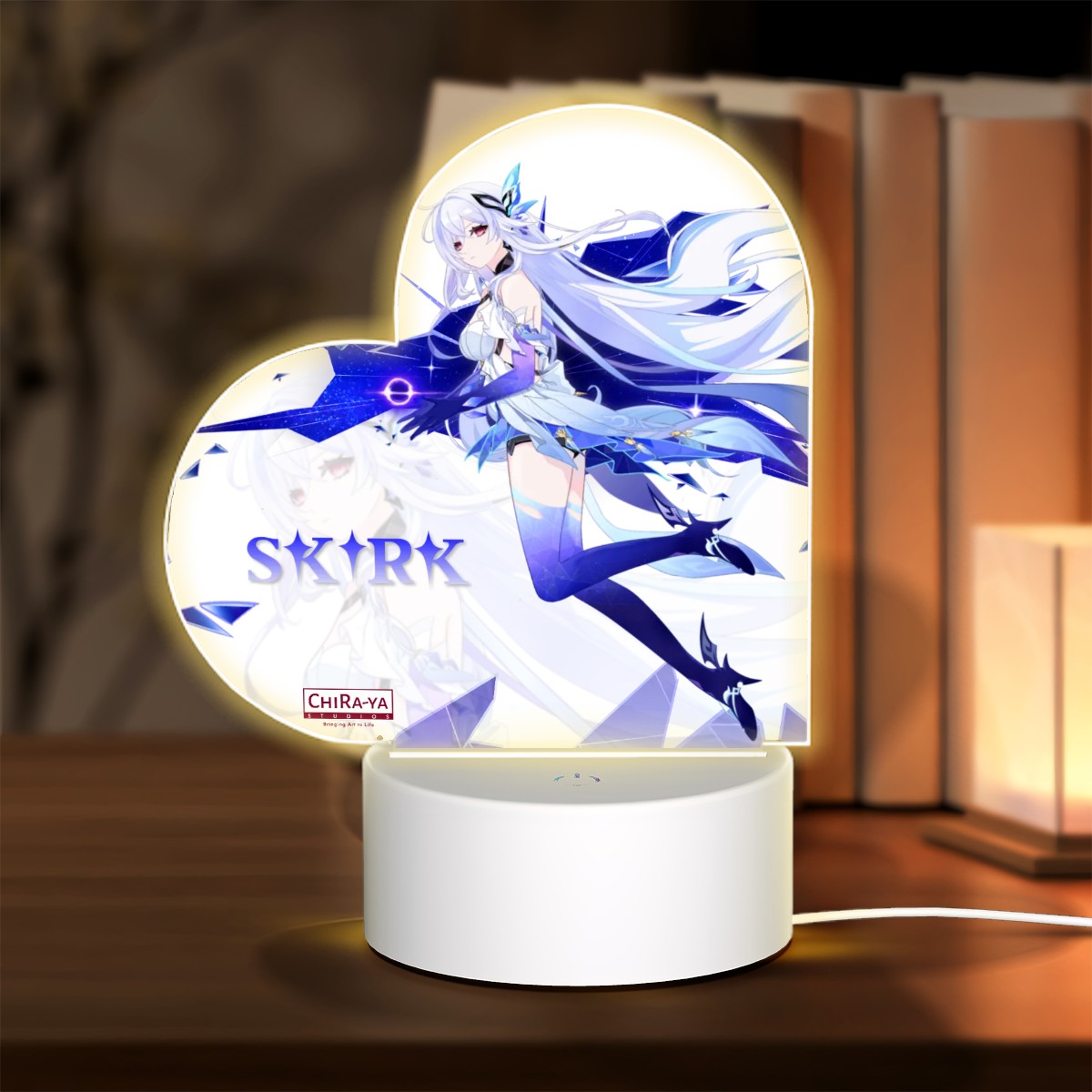 Genshin Impact Skirk LED night light acrylic lamp white background variant